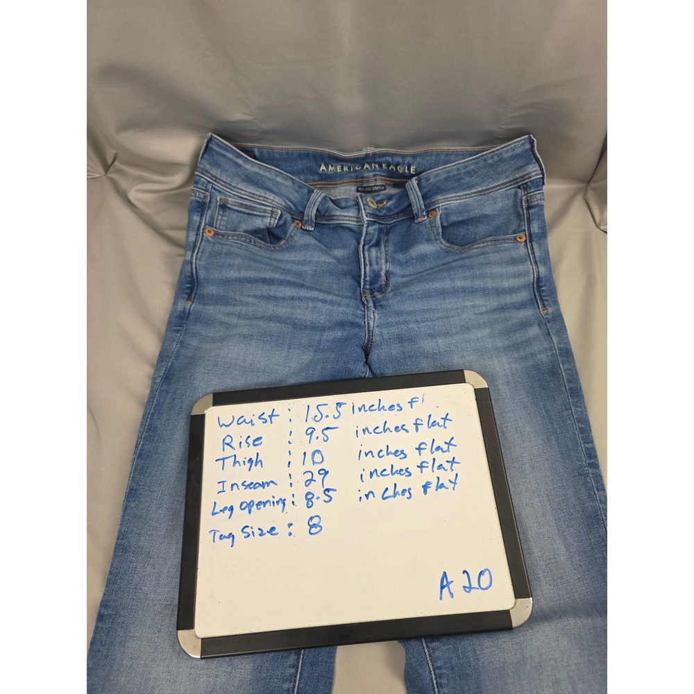 American Eagle Next Level Stretch Flare Jeans Medium Wash Size 8 Womens - Picture 2 of 15